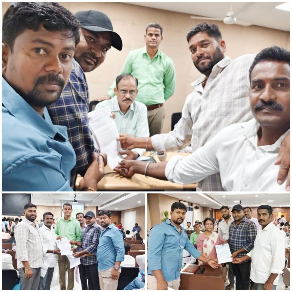 ప్రజావాణి లో జాయింట్ కలెక్టర్ కి వినతి పత్రం అందజేత.