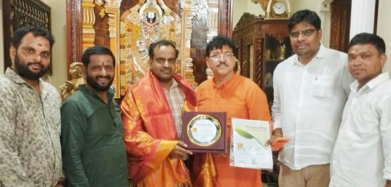 “పర్యావరణ మిత్ర” జాతీయ అవార్డు గ్రహీత సేవలను అభినందించి సత్కరించిన ఆర్మూర్ ఎమ్మెల్యే పైడి రాకేష్ రెడ్డి…